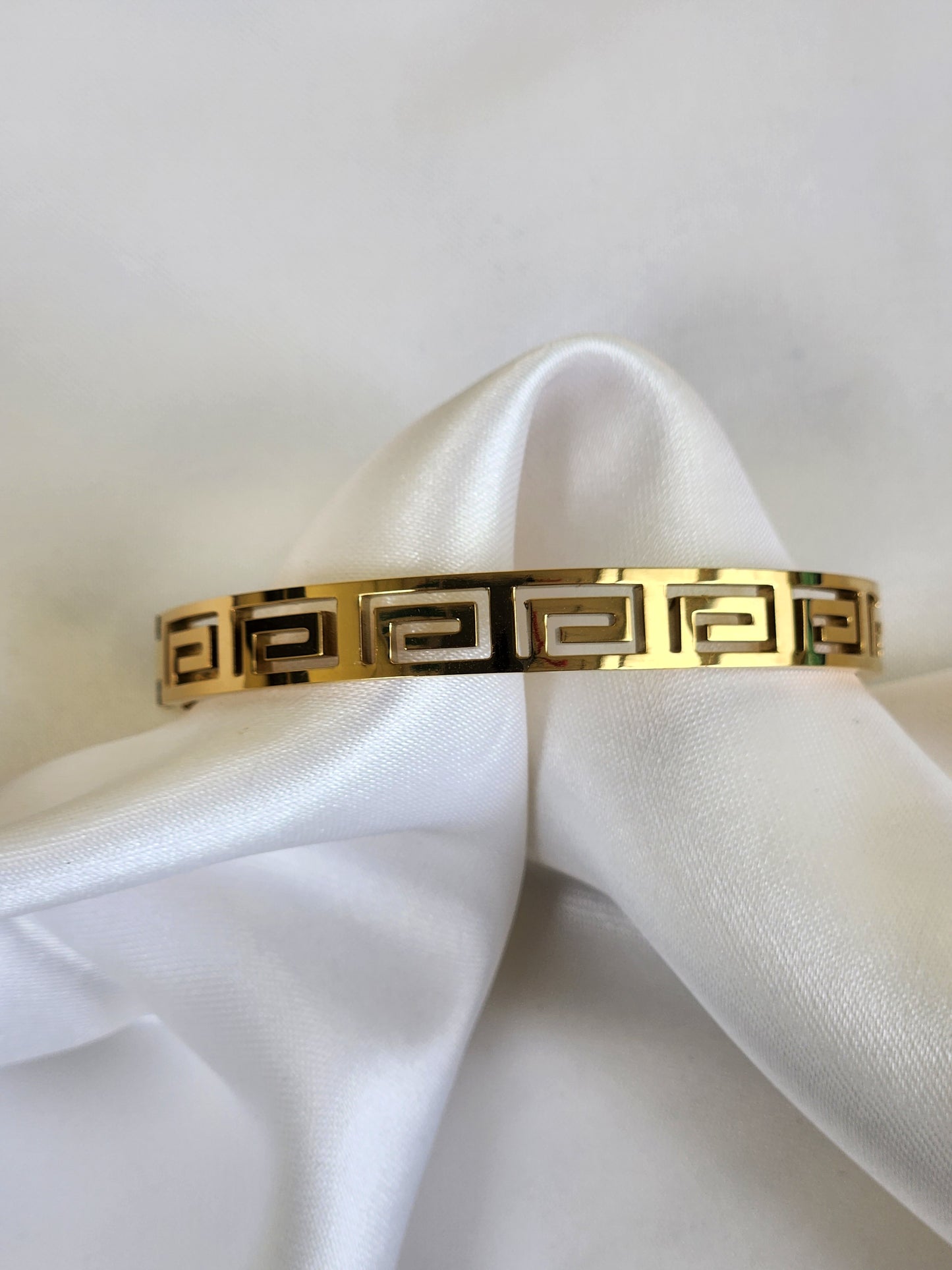 Classic Gold-Toned Geometric Cuff Bracelet