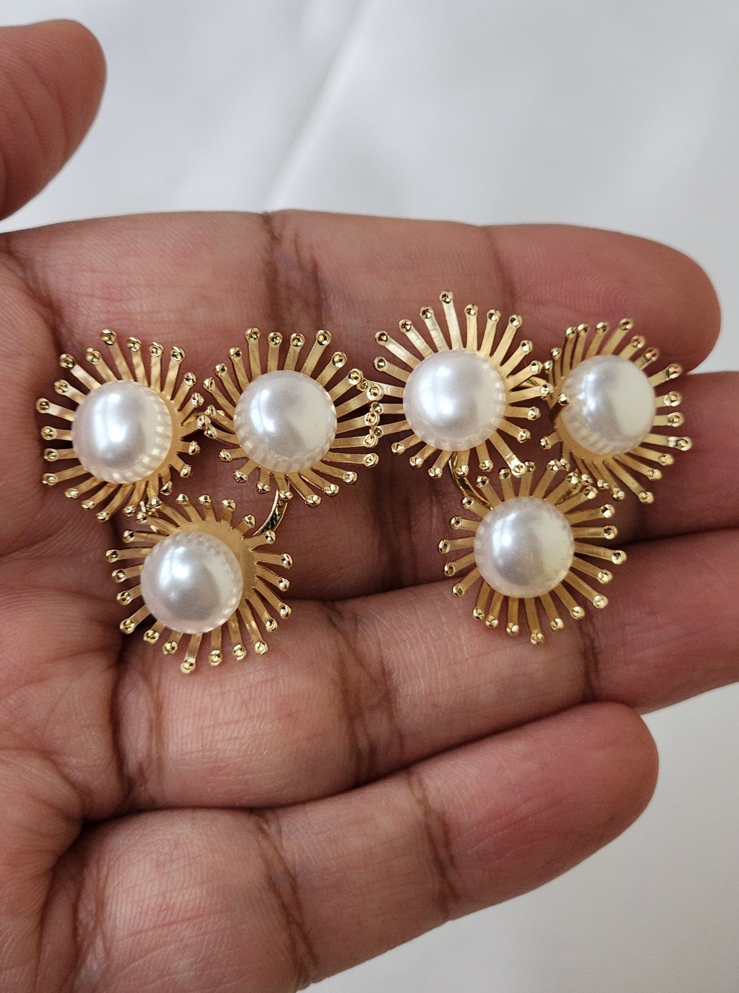 Radiant Pearl Burst Earrings