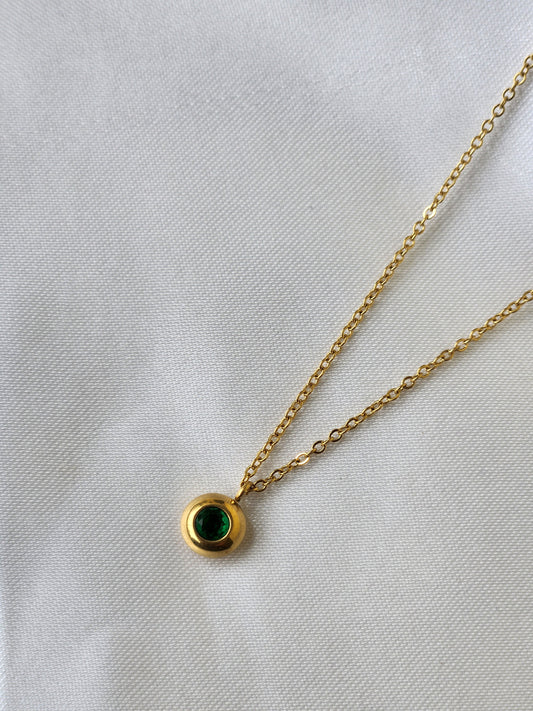 Timeless Emerald Pendant Necklace