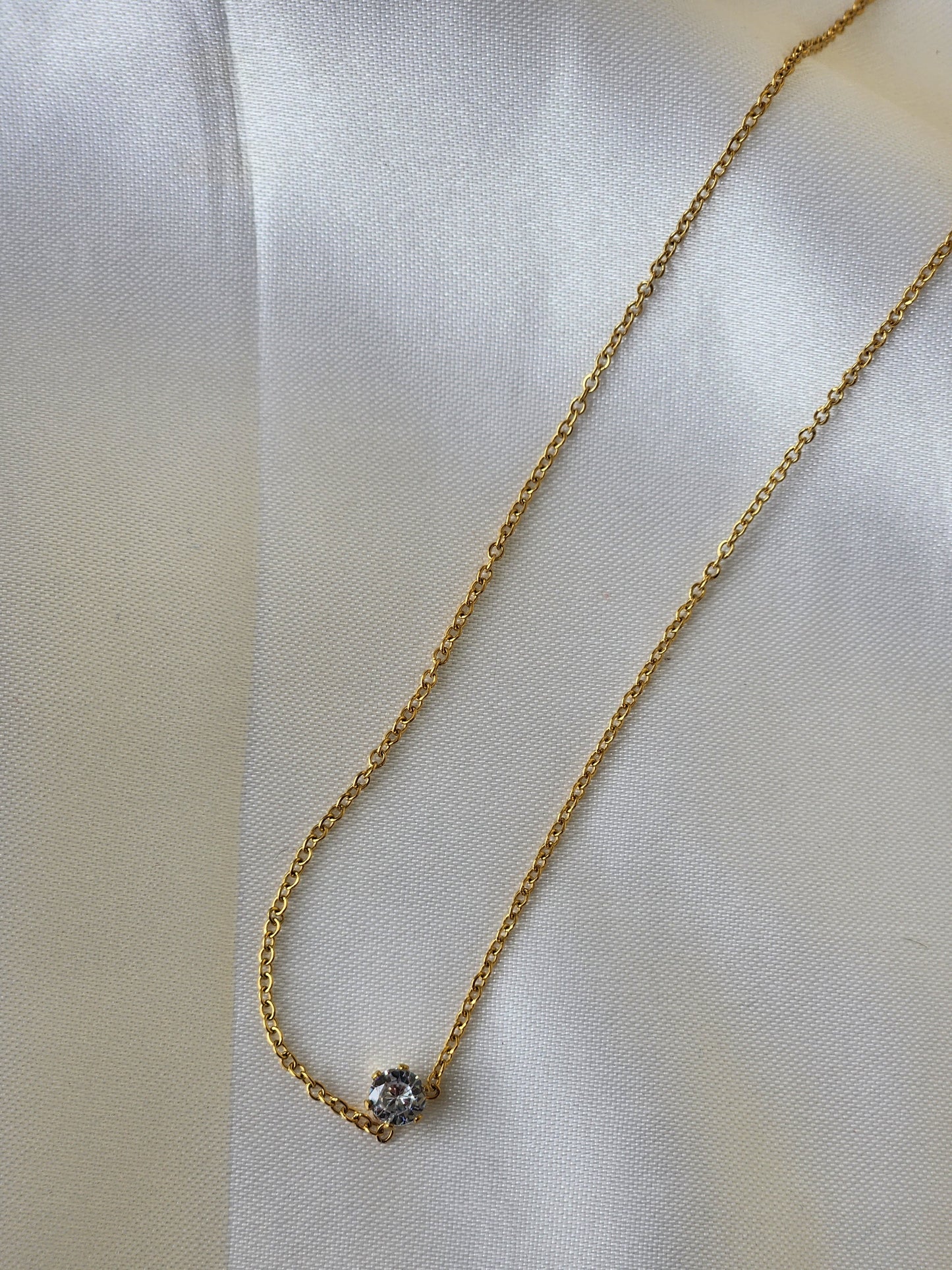 Radiant Solitaire Necklace